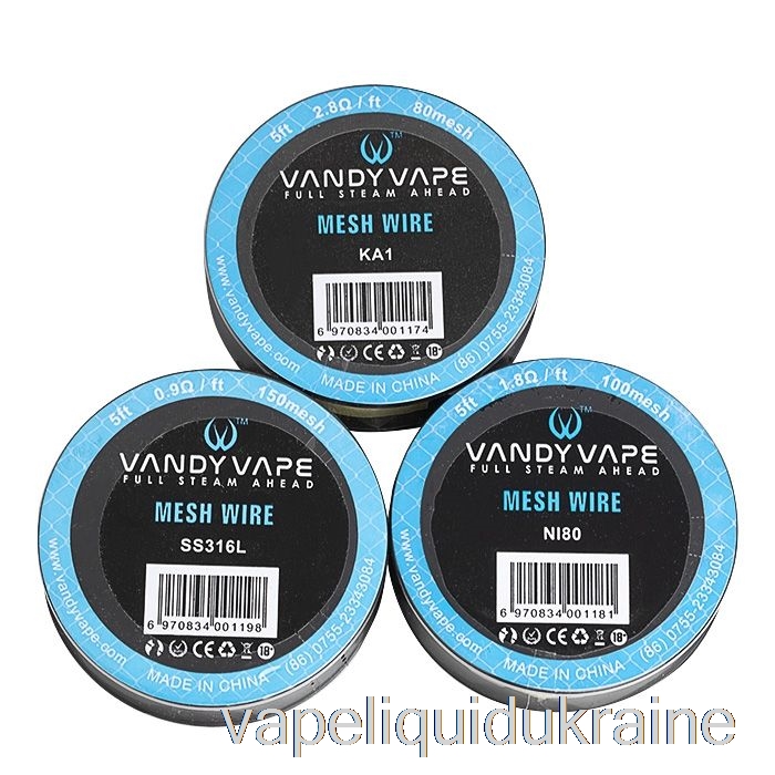 Vape Liquid Ukraine Vandy Vape Mesh Wire Spools - 5 Feet 1.2ohm 100mesh Ni80